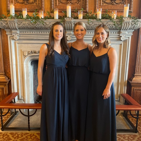 Bill Levkoff Style 1266 Navy Blue Bridesmaid’s Dress - Picture 1 of 4